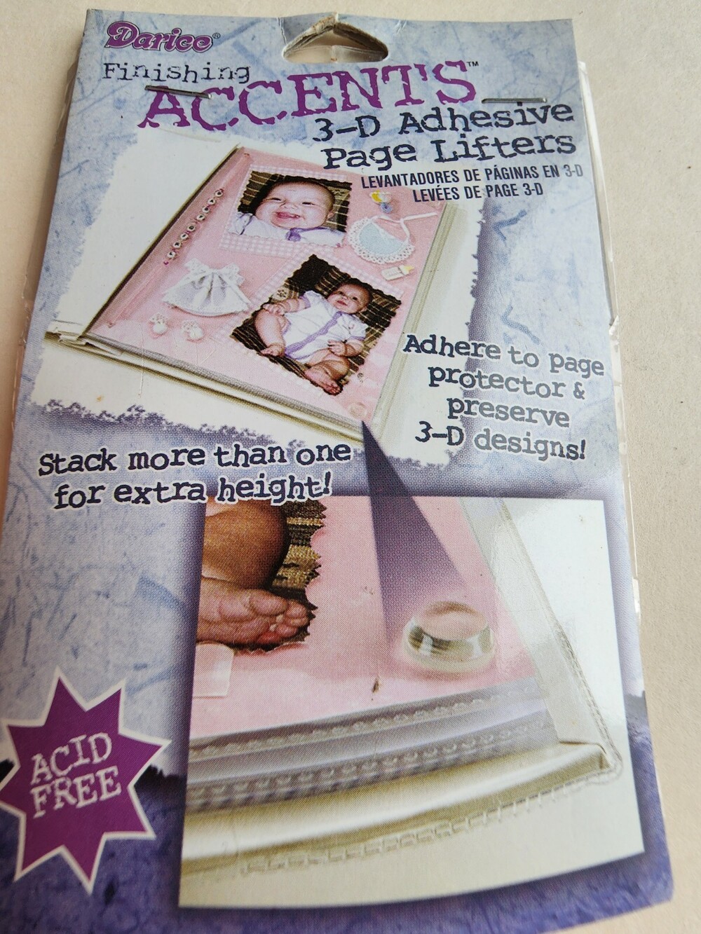 Darice Finishing Accents 3D Adhesive Page Lifters 18mm - NEW - Retired #20 & 25